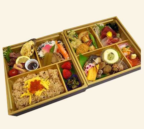 魚吉(吉祥)の吉祥特選(桜)二段重